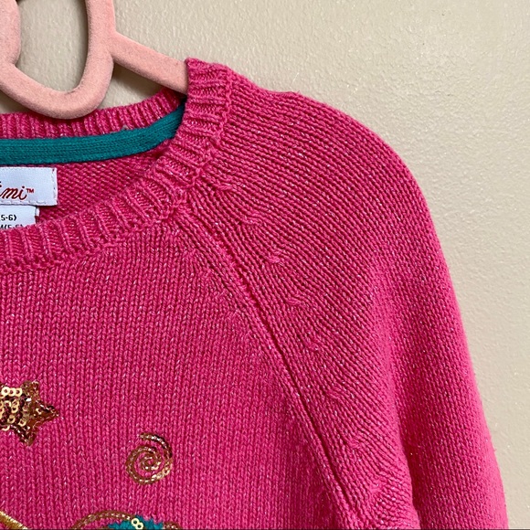 Bopster & Mimi pink unicorn intarsia sweater - Picture 3 of 7